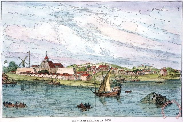 NEW AMSTERDAM, c1656 Painting; NEW AMSTERDAM, c1656 Art Print for sale