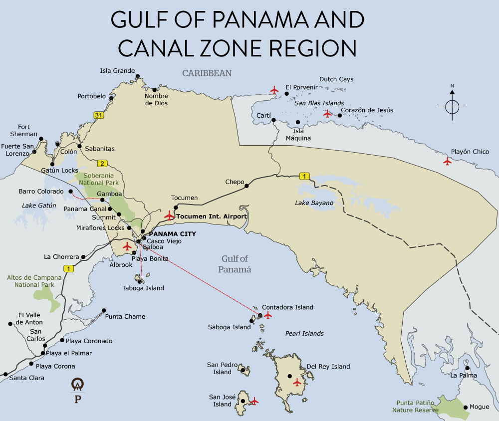 panama-gulf-of-panama-and-canal-zone-map