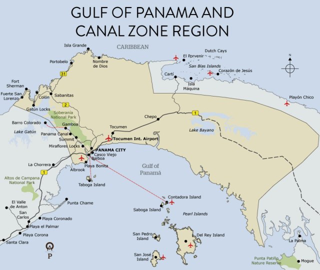 panama-gulf-of-panama-and-canal-zone-map