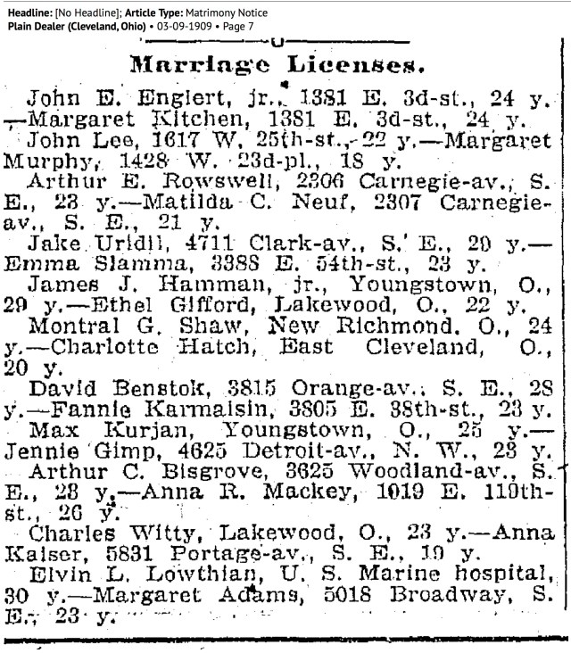 newspaper_shawhatchmarriageOH1909 copy