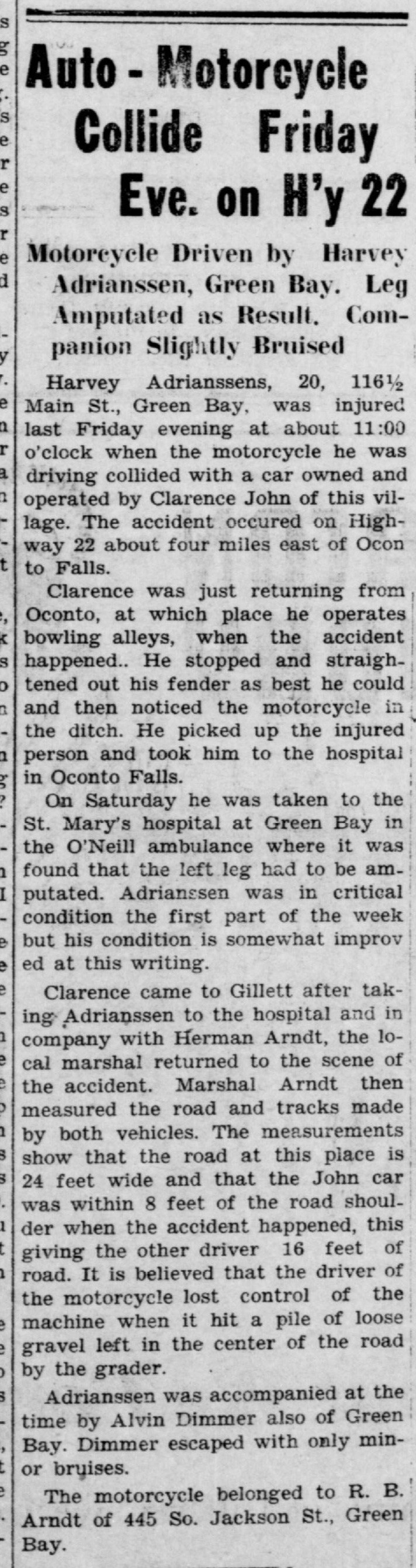 newspaper_johnclarence_motorcycleaccident1931 copy